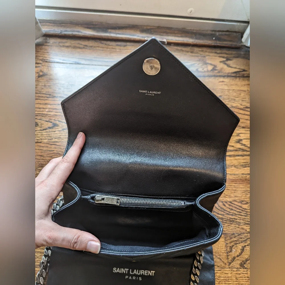 YSL College Black Gunmetal Bag Purse